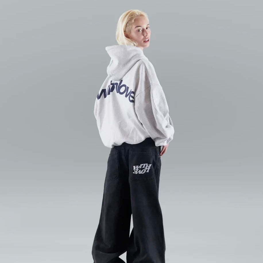 Mit Liebe | Oversize-Hoodie mit auffälligem Rückendruck
