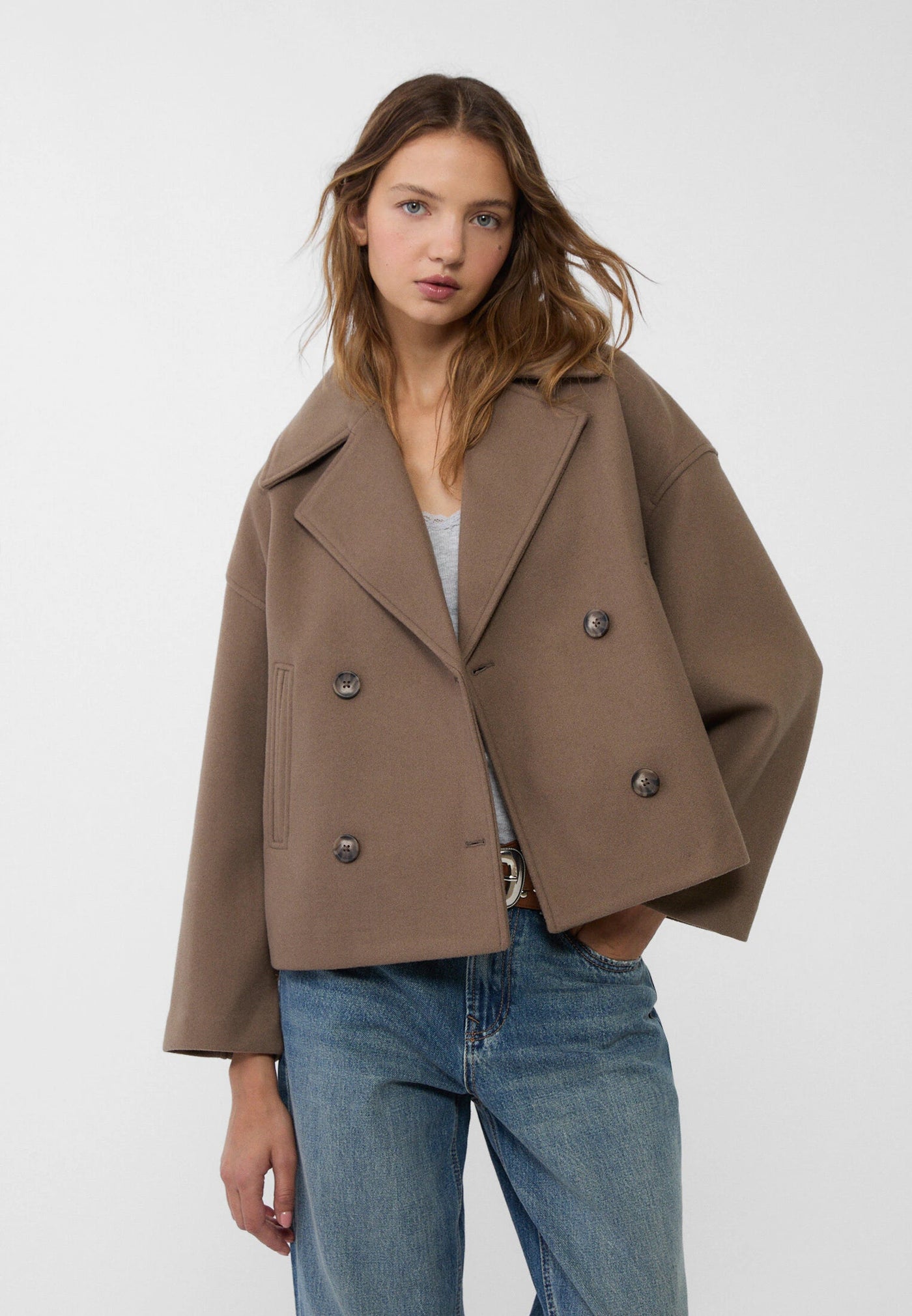 Alaia | Korte Dubbelgeknopte Jas