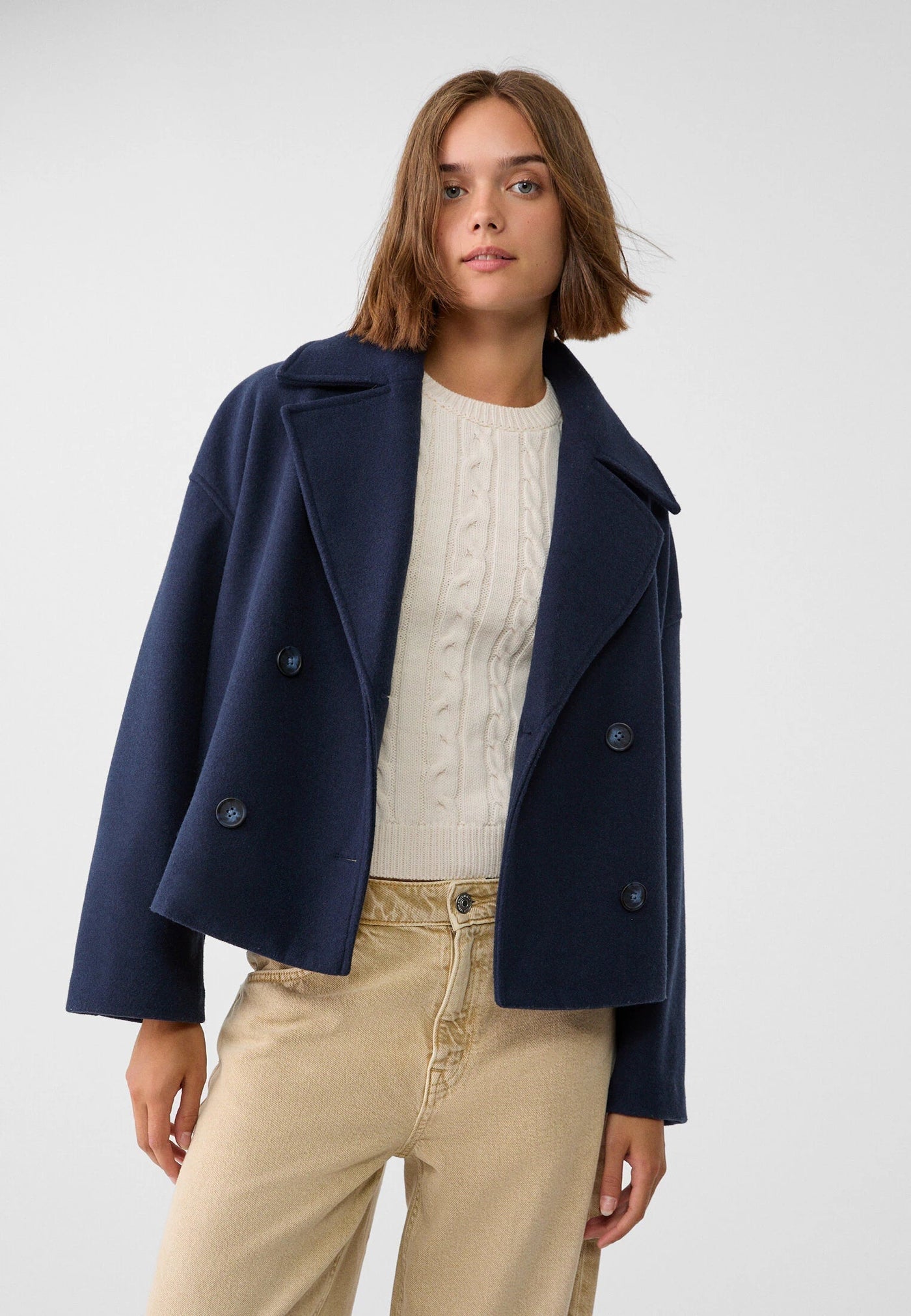 Alaia | Korte Dubbelgeknopte Jas