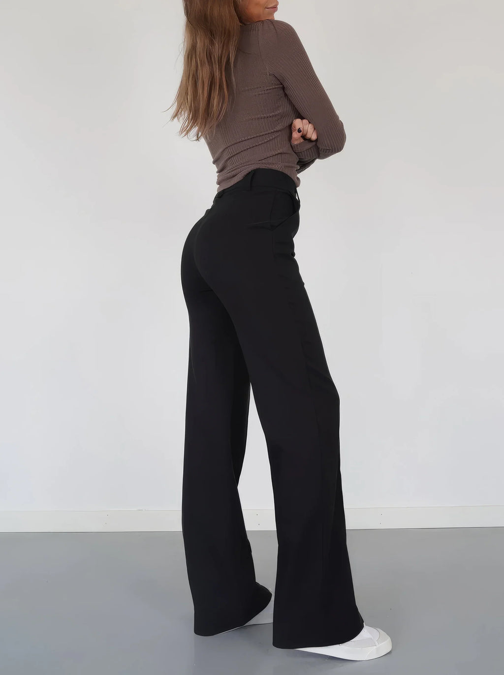 Luna | Wide Leg Trousers with High Waist Fit