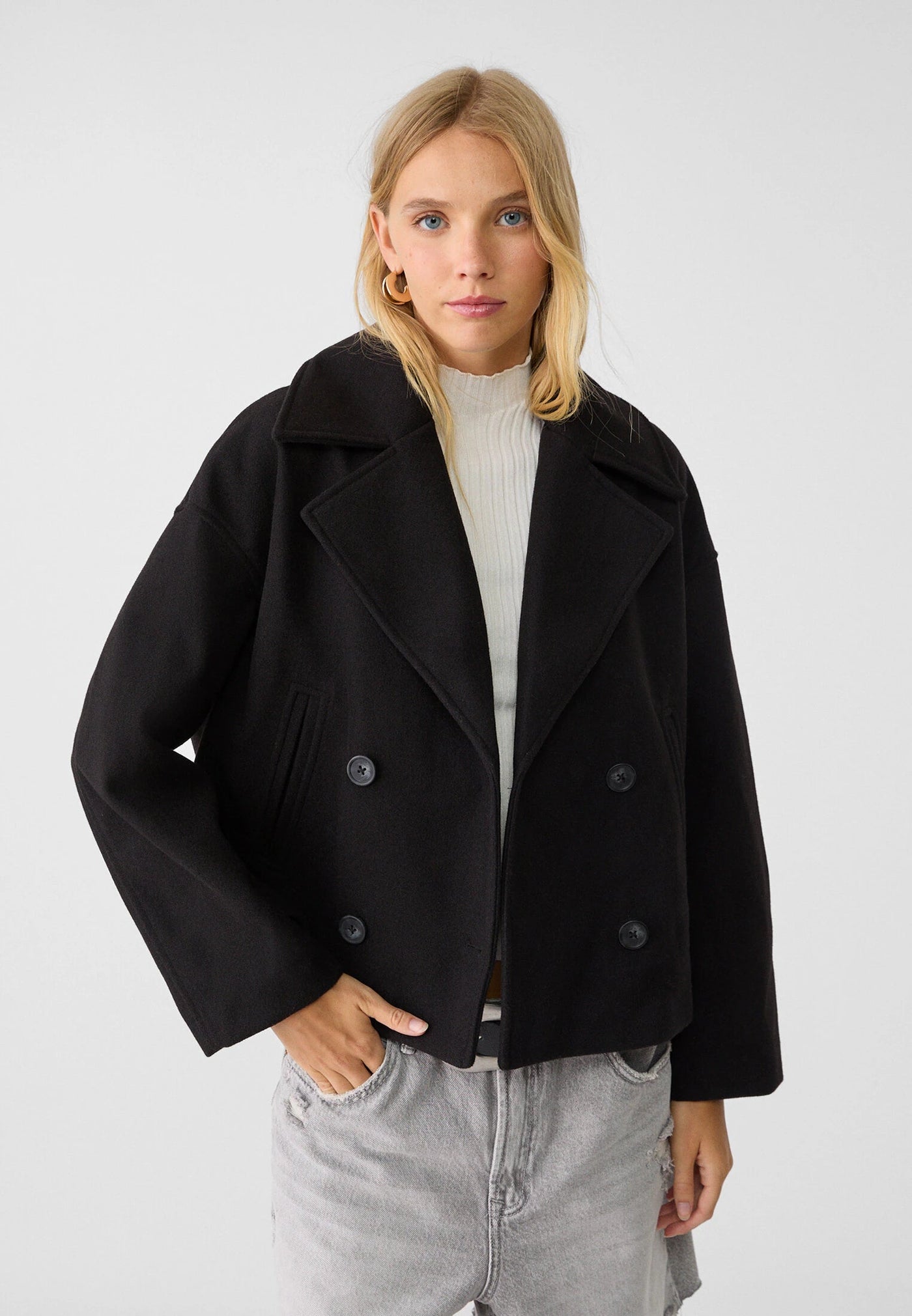 Alaia | Korte Dubbelgeknopte Jas