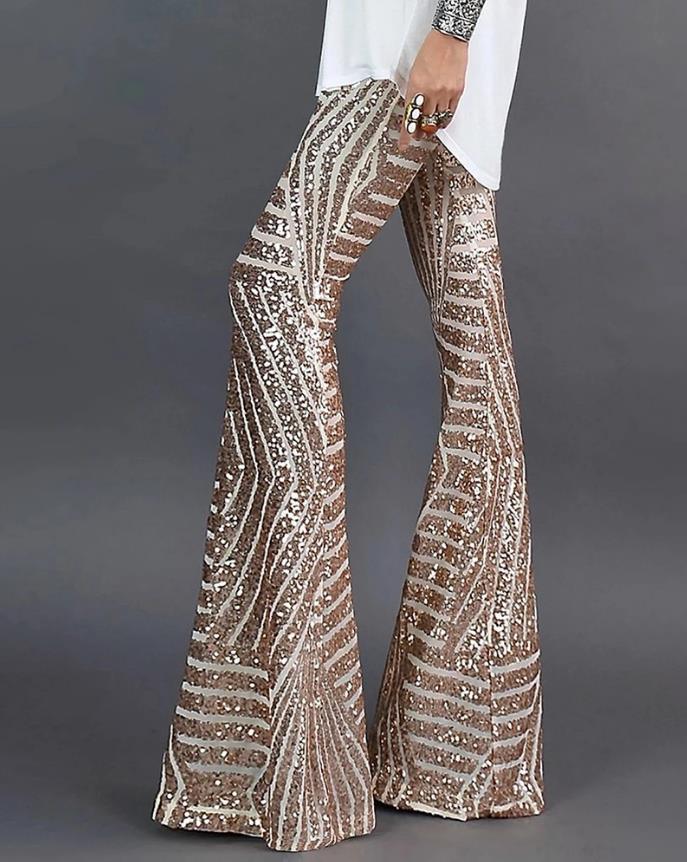 Jameela Pants | Glitter Flare Pants for a Sparkling Festive Look