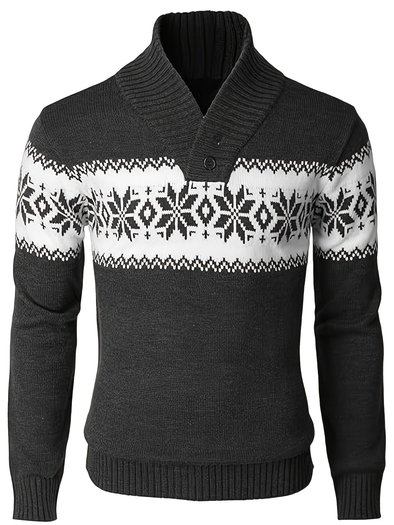 Jasper | Gezellige gebreide kersttrui met feestelijk patroon