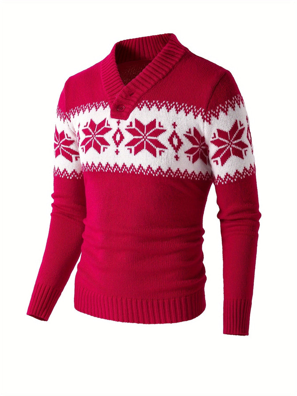 Jasper | Gemütlicher, gestrickter Weihnachtspullover mit festlichem Muster 