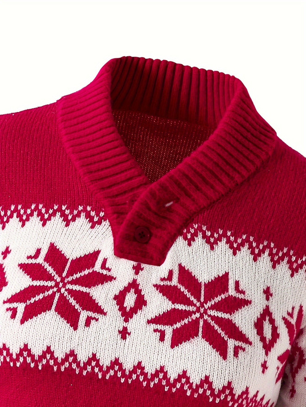 Jasper | Gemütlicher, gestrickter Weihnachtspullover mit festlichem Muster 