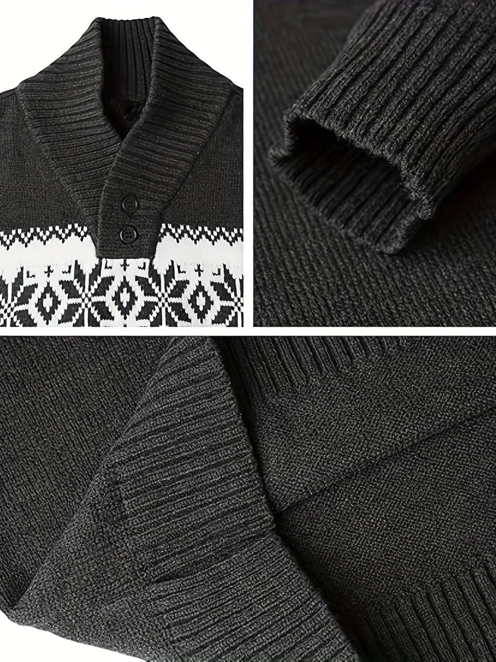 Jasper | Gemütlicher, gestrickter Weihnachtspullover mit festlichem Muster 