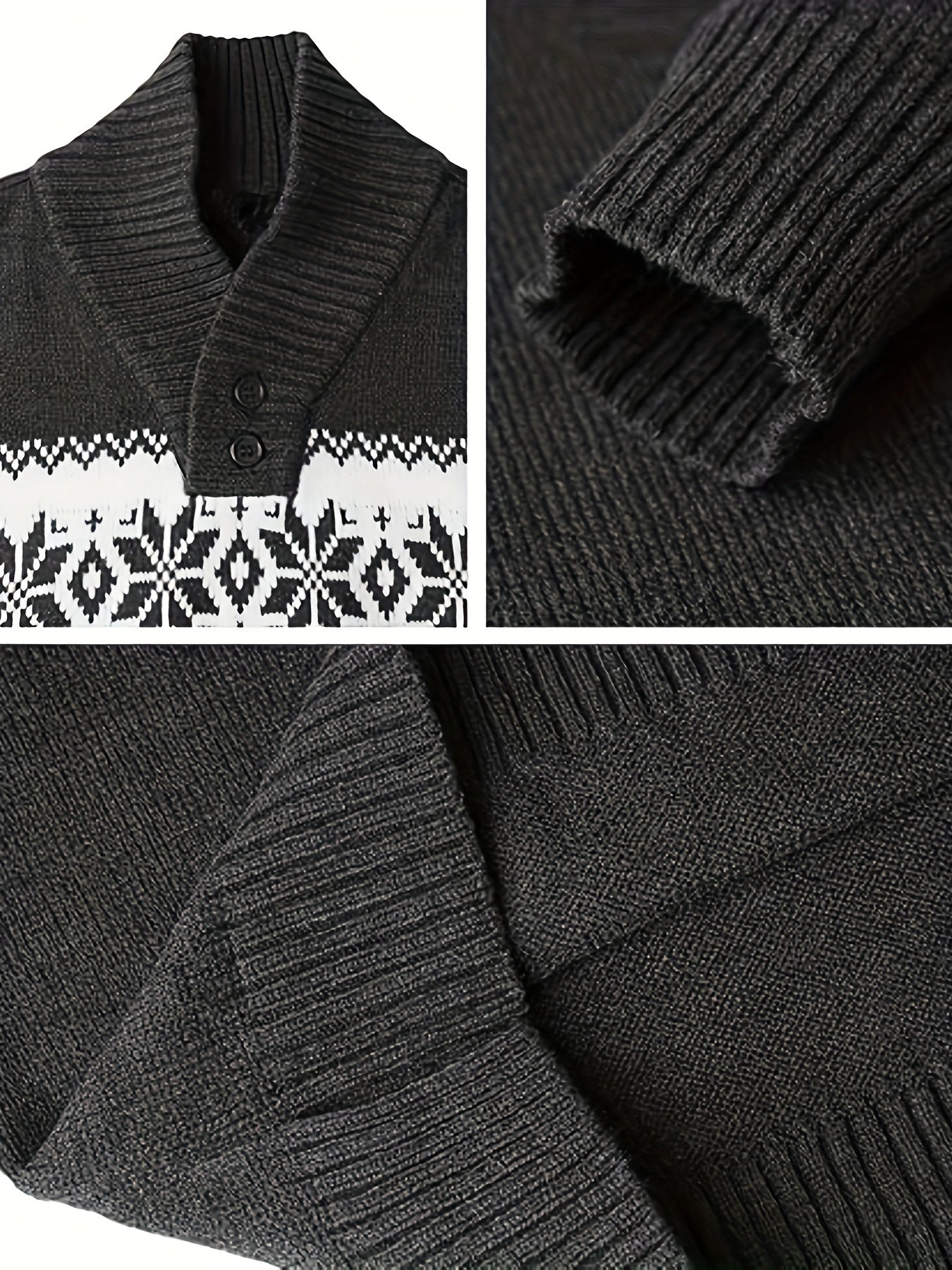 Jasper | Gemütlicher, gestrickter Weihnachtspullover mit festlichem Muster 