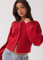 Plunora - Essentiel Red Cardigan 