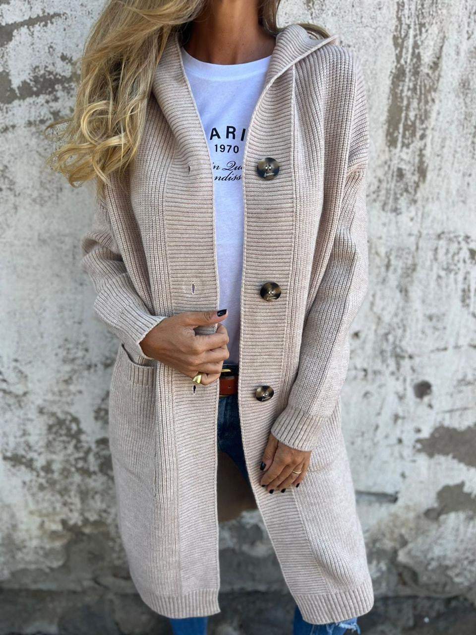 Ursule™ - Elegant long knitted cardigan