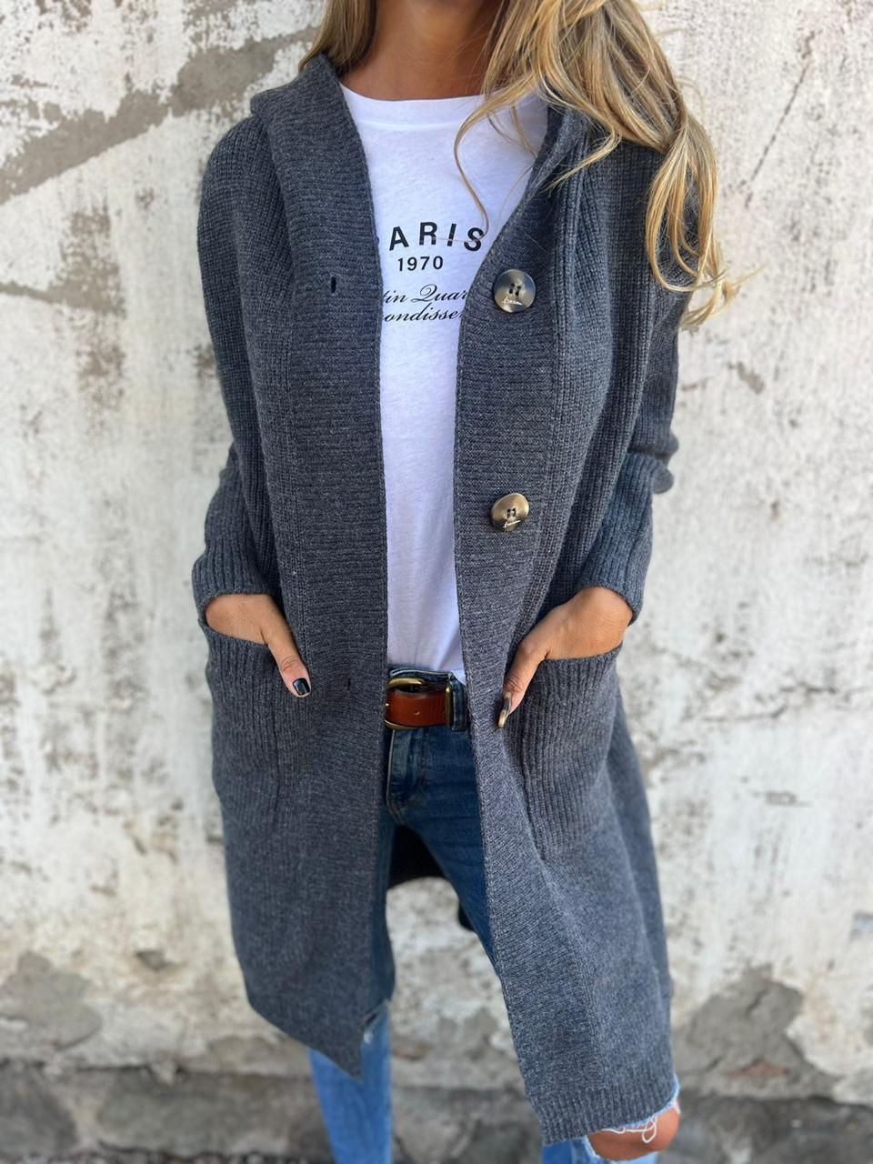 Ursule™ - Elegant long knitted cardigan
