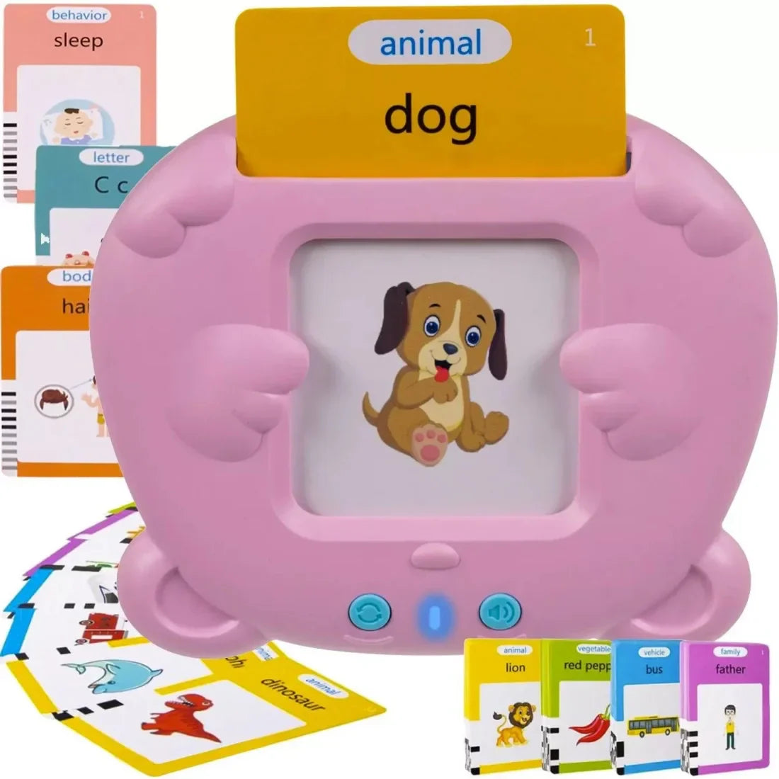 Flash Cards Educational Tablet With 224 Cards: English Words 