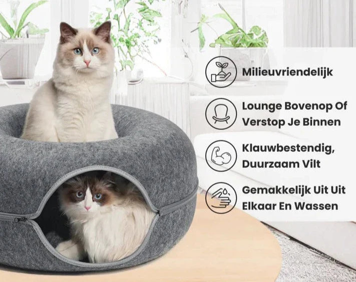 KittyCave™ | Paradijs Kattentunnel Bed