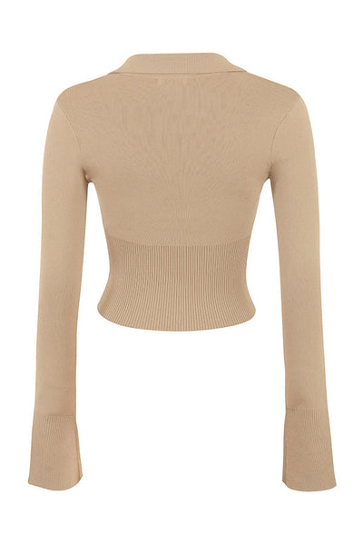 PuurShine - Camelgebreide top met midi rok