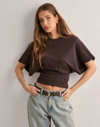 Mia - Oversized Cropped shirt dames