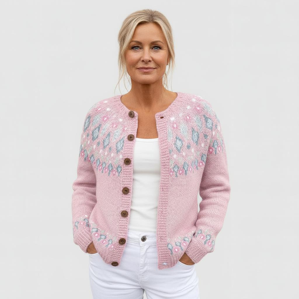 Liora™ | Soft Knitted Cardigan with Pattern
