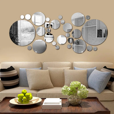 3D Mirror Wall Stickers - Modern, Reflective &amp; Easy to Install