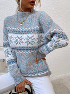 Noa Beaumont | Luxurious Knitted Sweater with Snowflake Pattern