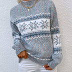 Noa Beaumont | Luxurious Knitted Sweater with Snowflake Pattern