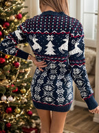 Noa | Elegante kersttrui-jurk met lange mouwen