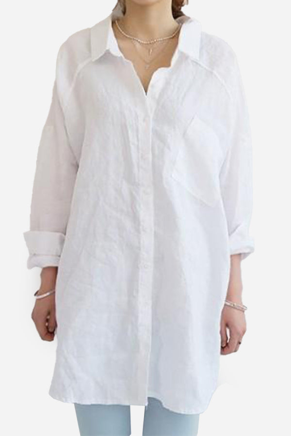 Annia™ | Oversized Linen Blouse 