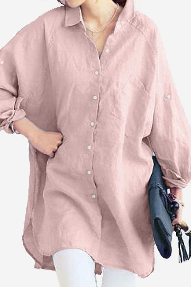 Annia™ | Oversized Linen Blouse 