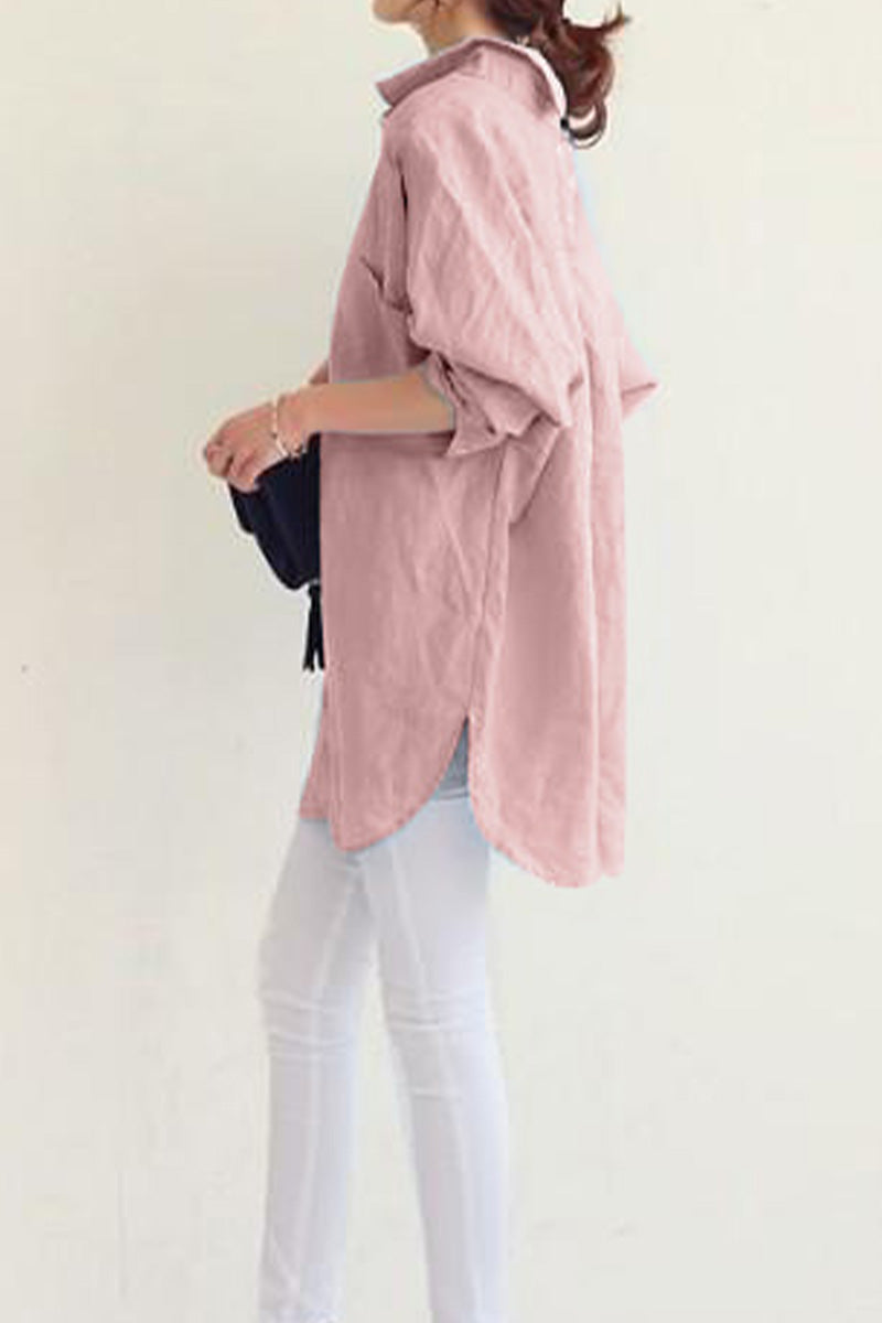 Annia™ | Oversized Linen Blouse 