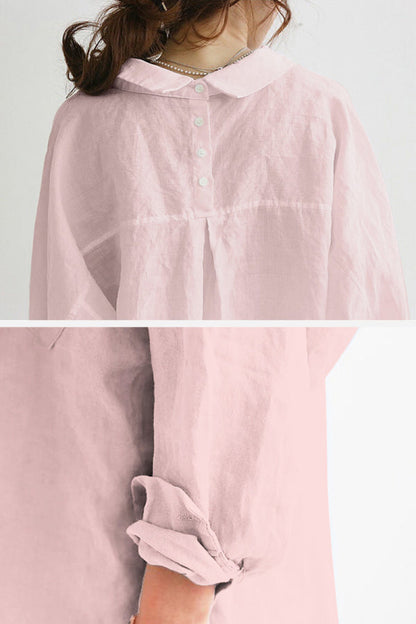 Annia™ | Oversized Linen Blouse 