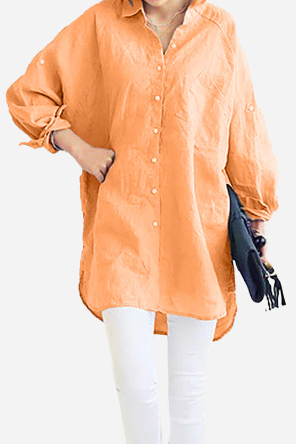 Annia™ | Oversized Linen Blouse 