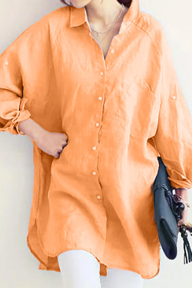 Annia™ | Oversized Linen Blouse 