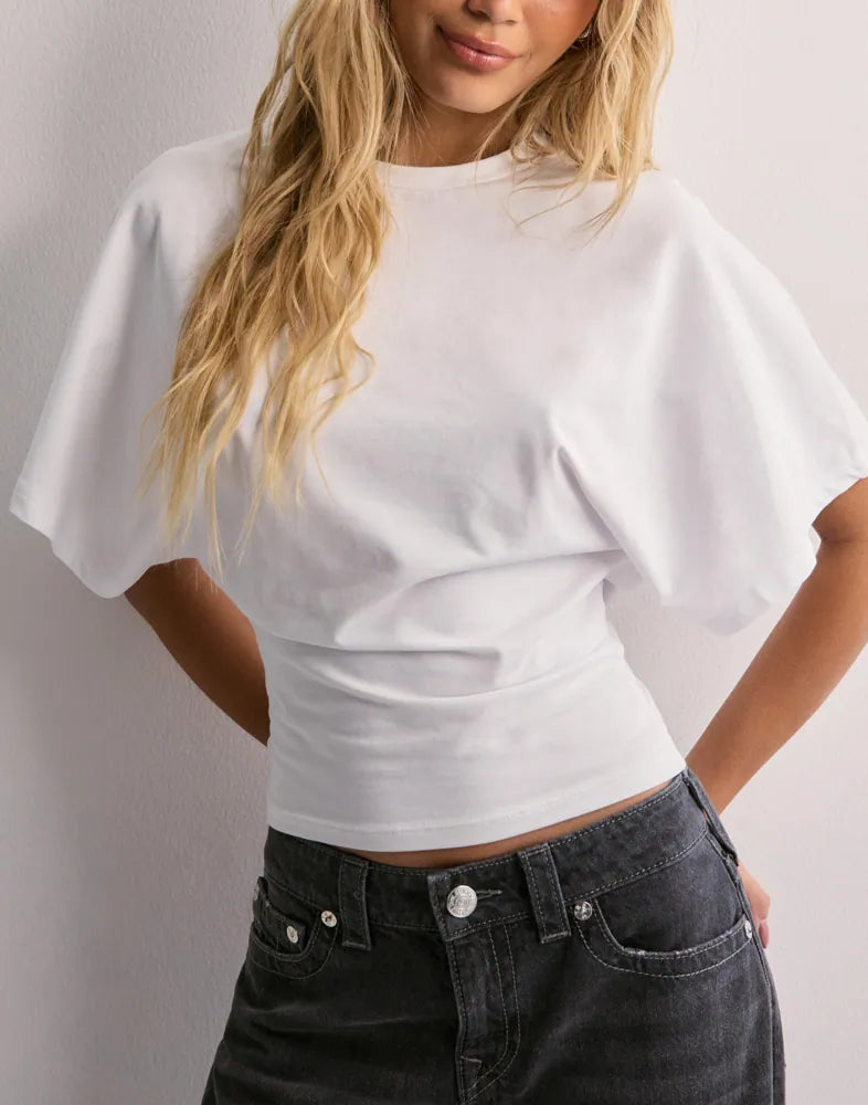 Mia - Oversized Cropped Shirt Damen 
