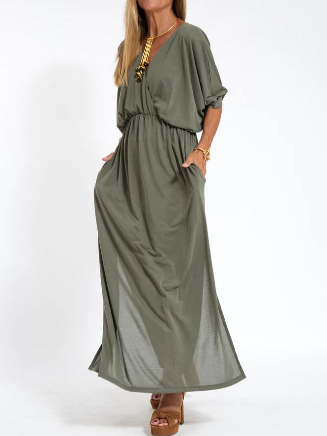 Jolanda™ | KLEID MIT V-AUSSCHNITT UND SPLIT