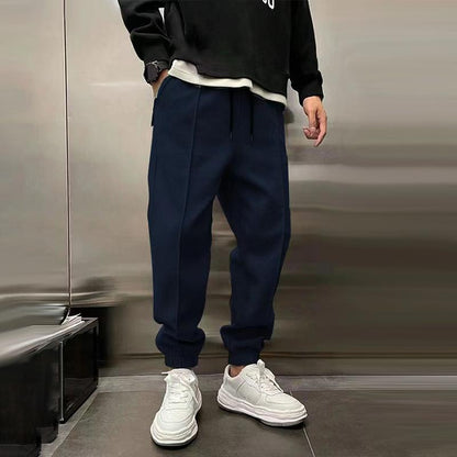 Adam - Loose Elastic Waist Casual Sports Pants 