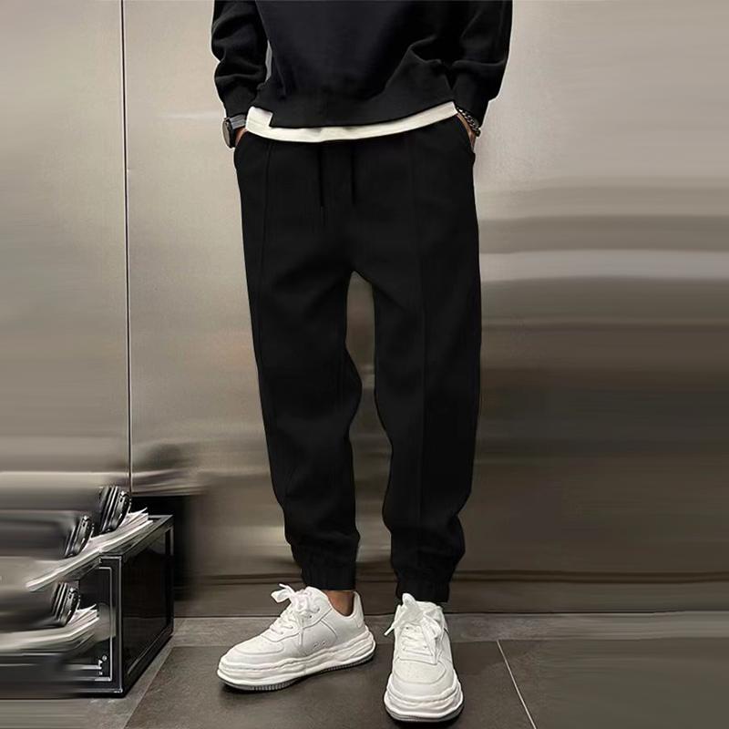 Adam - Loose Elastic Waist Casual Sports Pants 