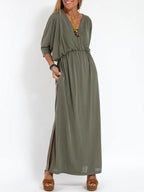 Jolanda™ | V-HALS JURK MET SPLIT