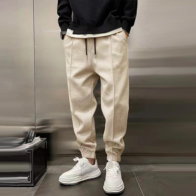 Adam - Loose Elastic Waist Casual Sports Pants 