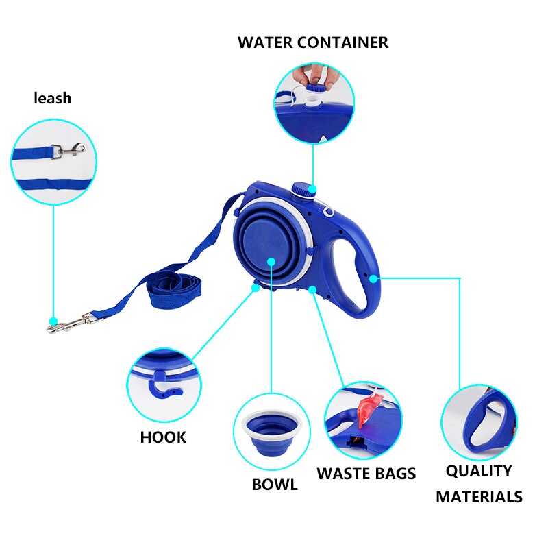 PawFlex™ - 4 in 1 Multifunctionele Hondenriem