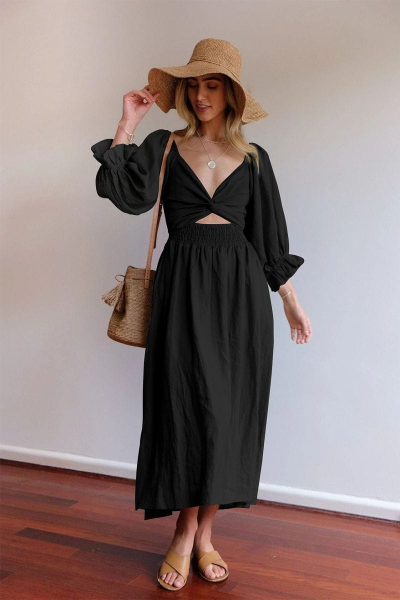 Tana | Franse Jurk met Ruffles en Mouwen