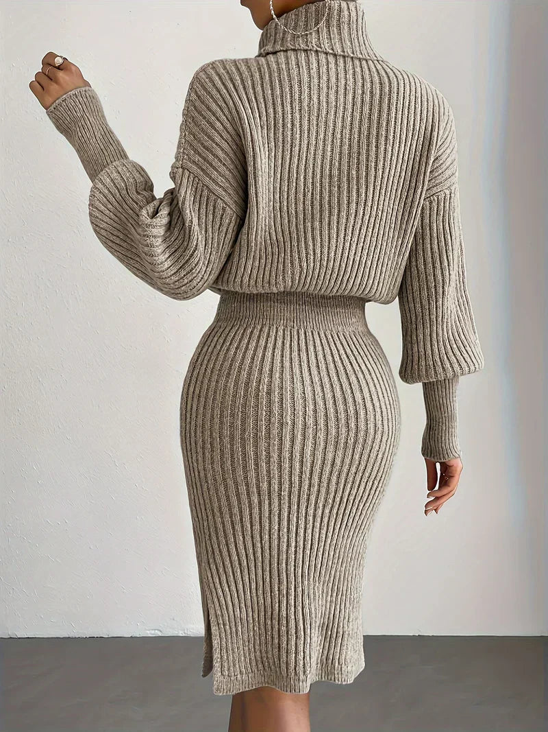Mira | Knitted Turtleneck and Pencil Skirt Set