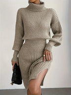 Mira | Knitted Turtleneck and Pencil Skirt Set
