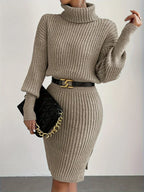 Mira | Knitted Turtleneck and Pencil Skirt Set