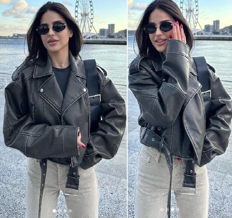 Lora™ - Leren Jack met Riem