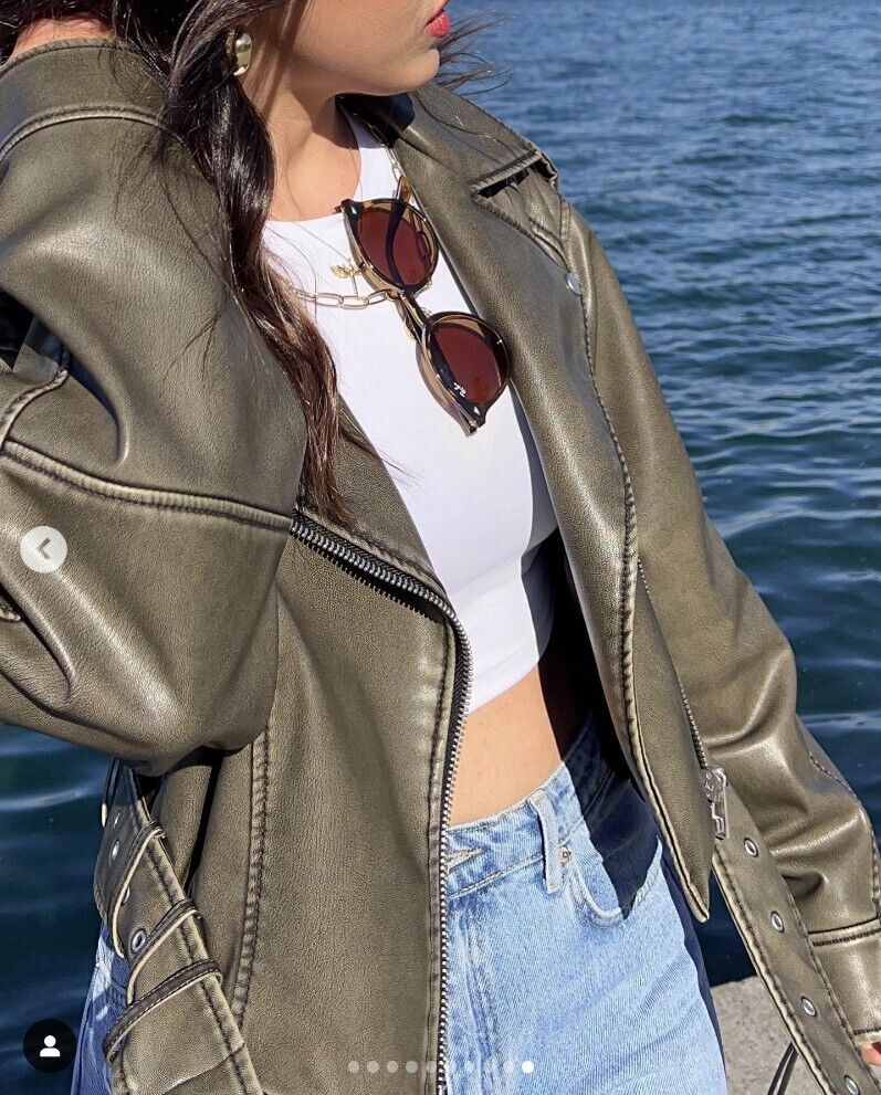 Lora™ - Leren Jack met Riem