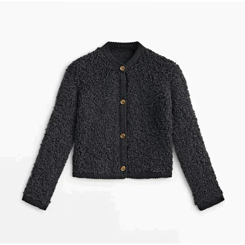 Mirella Teddy-Cardigan | Weicher Damen-Cardigan mit Knöpfen im Teddy-Look