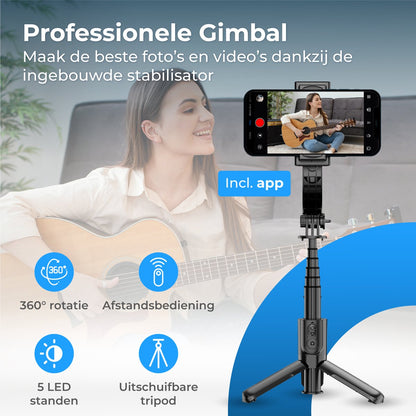 Gimbal360 Pro™ Stabilizer | 360 degree selfie stick 2024