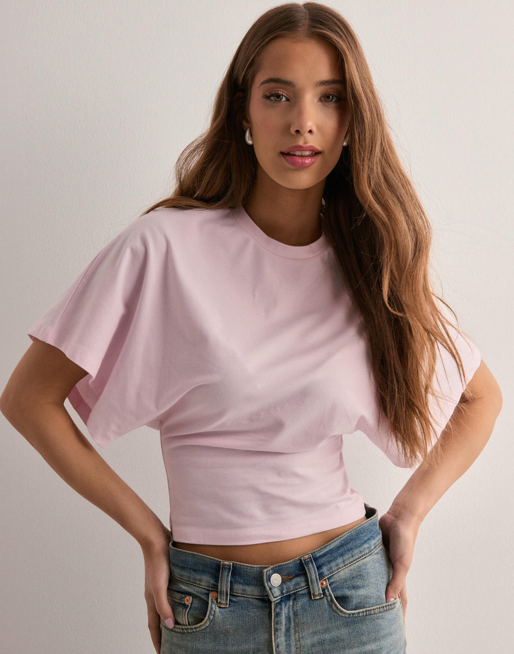 Mia - Oversized Cropped shirt dames