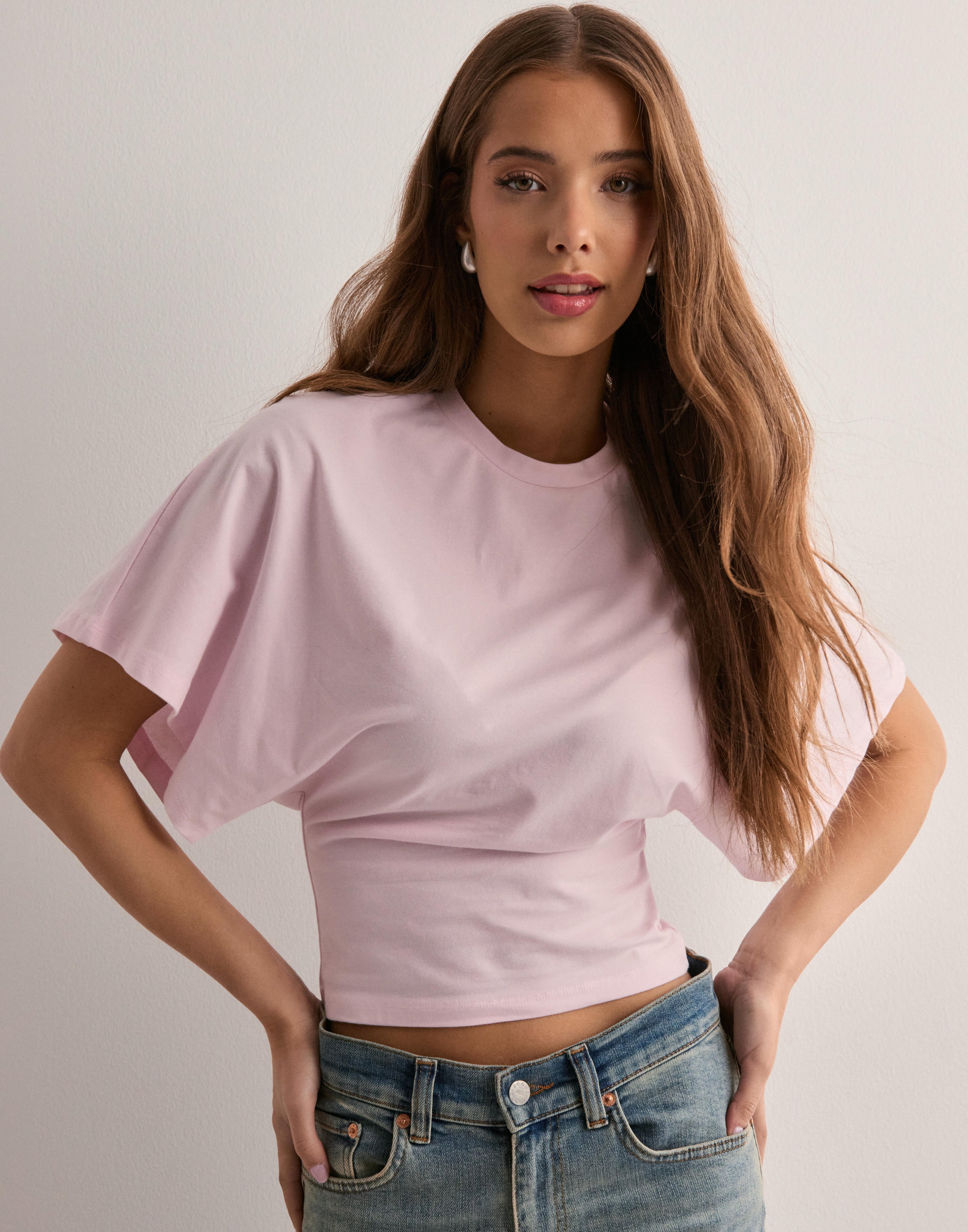 Mia - Oversized Cropped Shirt Damen 