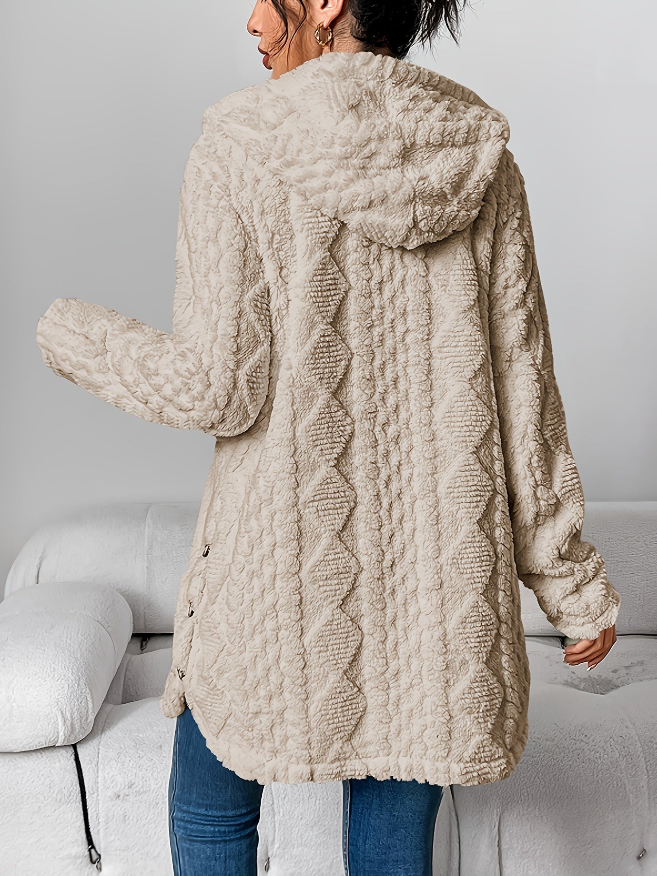 Sophie de Vaux | Luxury Fluffy Teddy Coat in Cream 