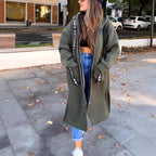 Giselle™ - Lange jas met leuke details voor vrouwen