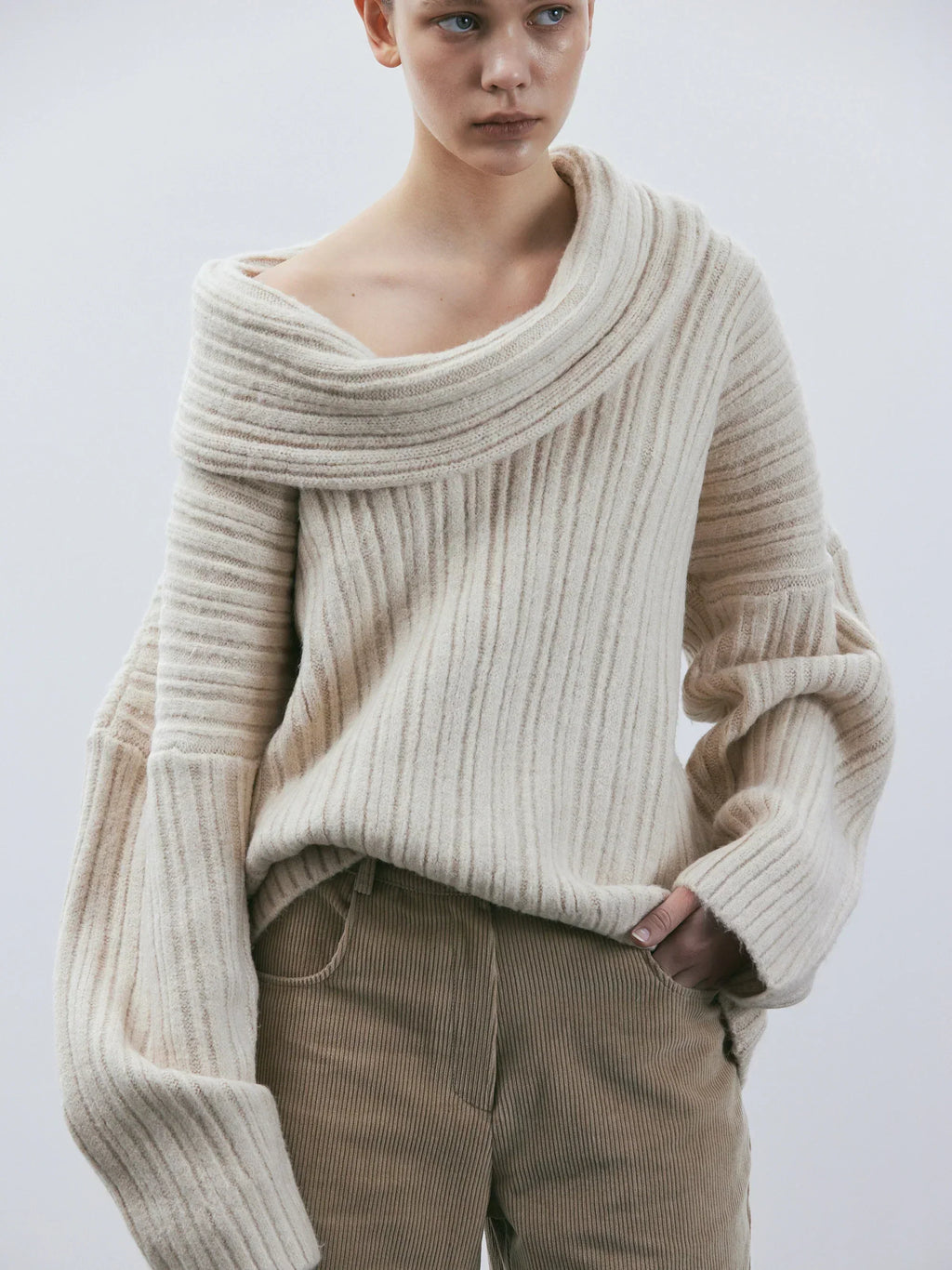 Oversized Wollpullover | Atmungsaktiver, wärmender Damenstrickpullover