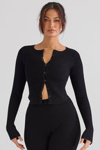 PuurShine - Gerippte Strickjacke mit Leggings